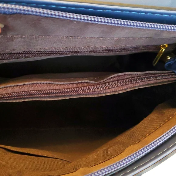 SHEIN 🌺 HOST PICK 🌺 Blue and Gold Satchel Bag - Picture 3 of 3